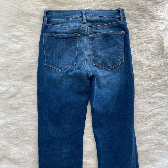 Frame Denim Straight Leg Step Hem High Rise Jeans - Picture 9 of 12